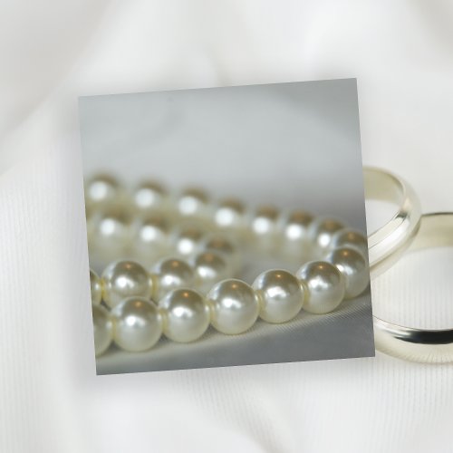 White Pearls Wedding Invitation