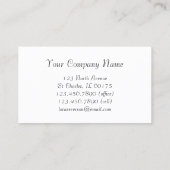 White Pearls Wedding Planner Business Card (Back)