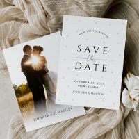 White Pearls Wedding Save the Date
