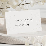 White Pearls Wedding Table Card<br><div class="desc">Elevate your wedding table setting with our White Pearls Wedding Table Card. Featuring pearl images and chic typography, these place cards add a touch of elegance and refinement to each guest's seating arrangement. Perfect for couples who want to infuse their special day with timeless beauty and sophistication. These are flat...</div>