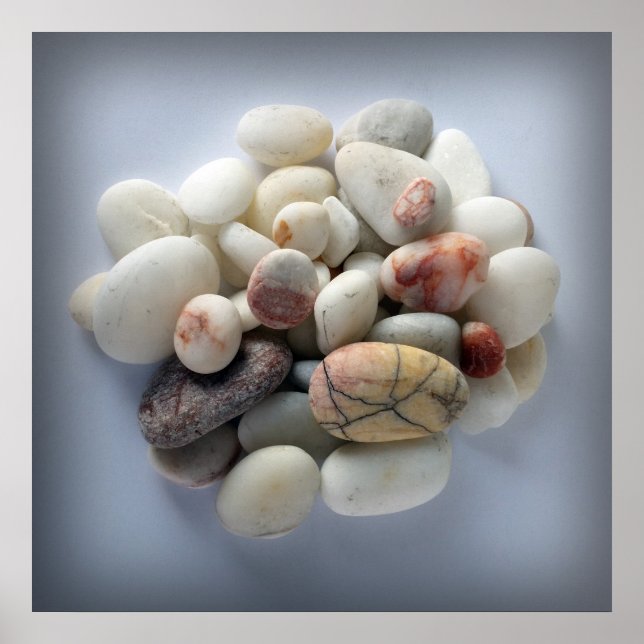 white pebbles poster (Front)