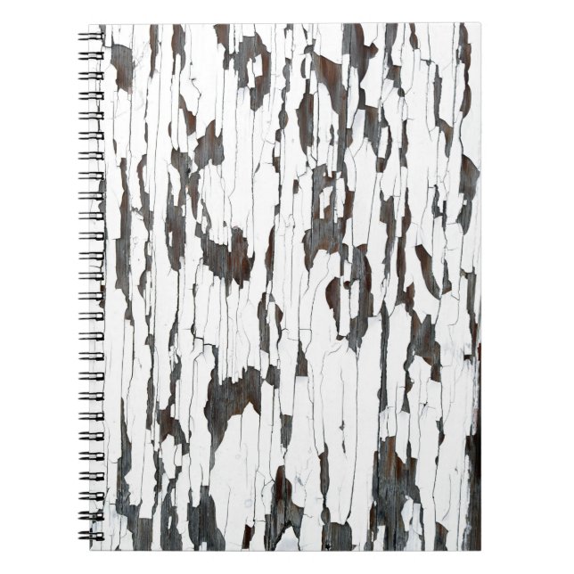 White Peeling Paint Notebook (Front)