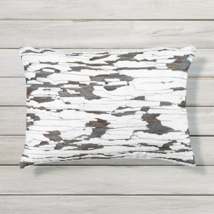 White Peeling Paint Outdoor Pillow
