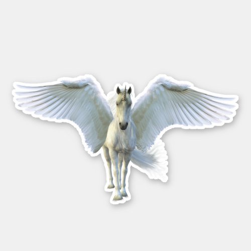 White Pegasus Horse Unicorn Sticker