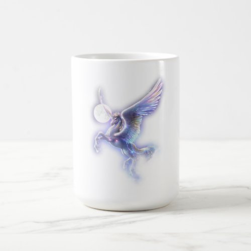 White pegasus  magic mug