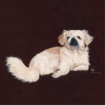 White Pekingese Dog Cutout<br><div class="desc">An elegant and lovely white Pekingese dog.  Come visit our Maggie Ross Pekingese Shop to see all of the seasonal designs created from my original artwork,  and available on clothing,  novelty and gift items!  Personalize any design if you wish by using our easy Text Tool!</div>