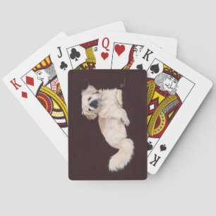 White Pekingese Dog Poker Cards