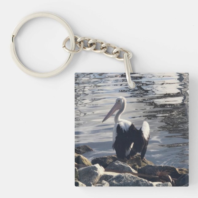 White Pelican Keychain (Front)