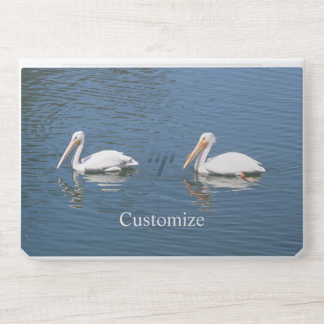 White pelicans Thunder_Cove HP Laptop Skin (Front)