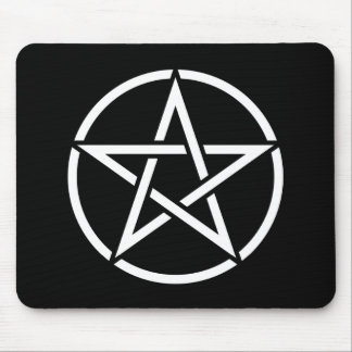 White Pentagram Mousepad