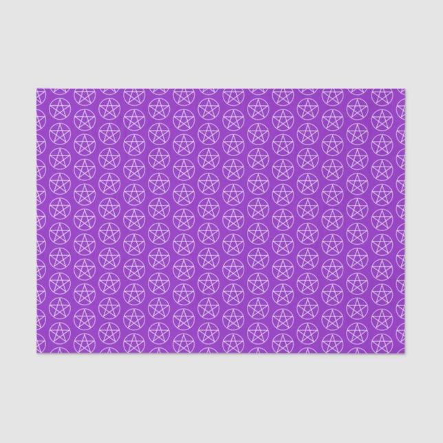 White Pentagram on Purple Tissue Paper (Front)