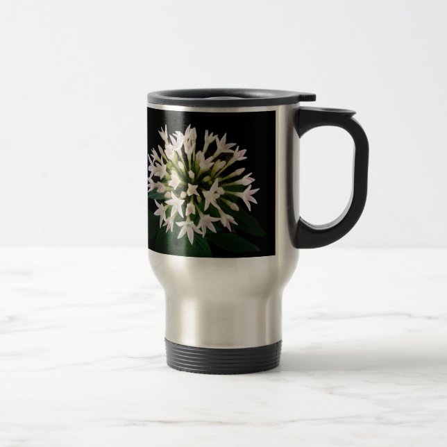 White Pentas Travel Mug (Right)