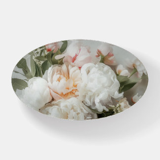 White peonies bouquet paperweight