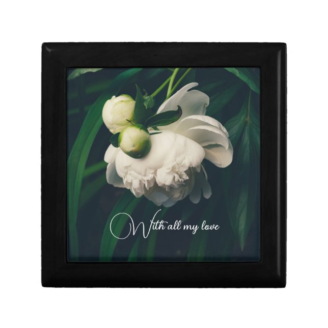 White peonies gift box (Front)
