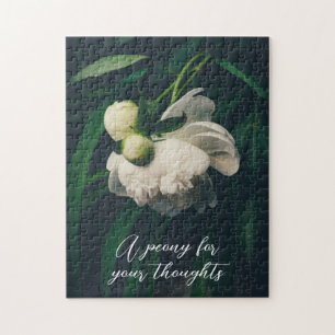 White peonies jigsaw puzzle