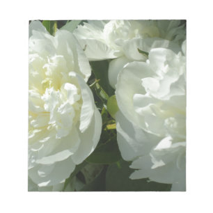 White Peonies Notepad