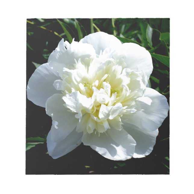 White peonies notepad (Front)