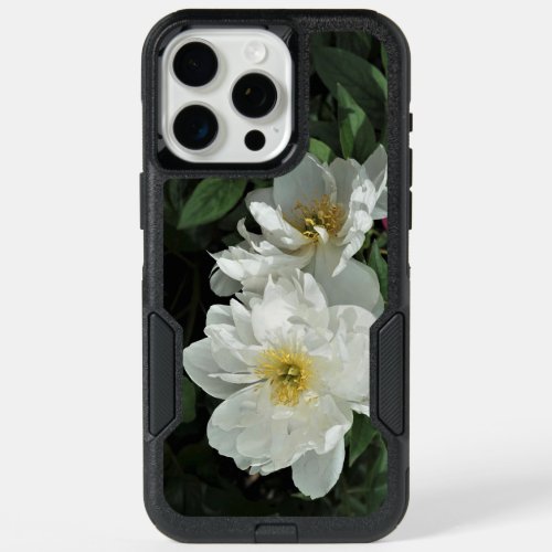 White Peonies iPhone 15 Pro Max Case