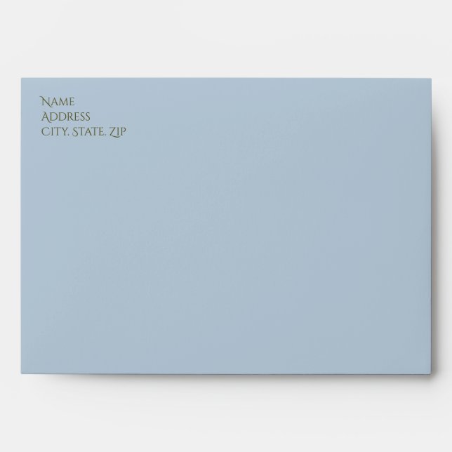 White Peonies with Baby Blue Envelope (Front)