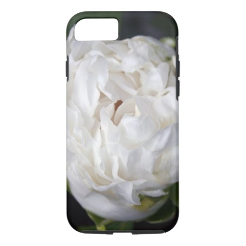 White Peony 1 Floral Photography iPhone case