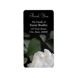 White Peony 1 Thank you Labels