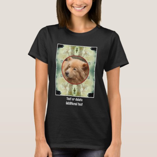 White Peony Flower Create Your Own Pet Photo  T_Shirt