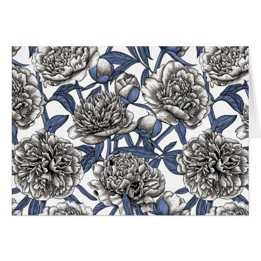 White peony flowers (Front Horizontal)