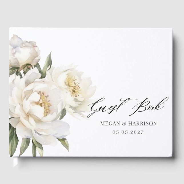 White Peony guest book (Front)