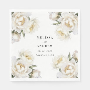 White Peony Napkins