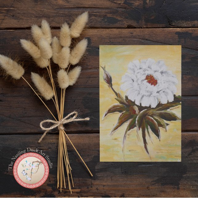 White Peony Postcard (Creator Uploaded)