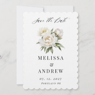 White Peony Save the Date