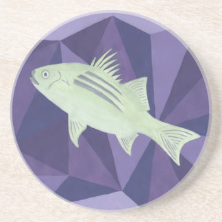 White Perch Drink Coaster