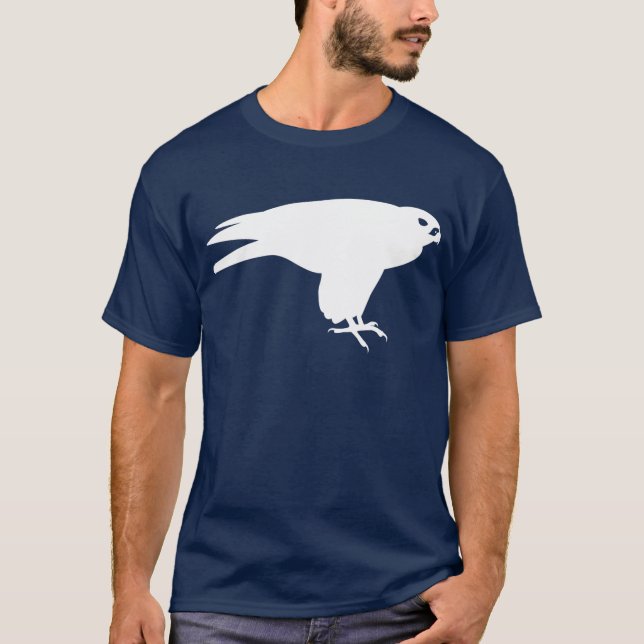 White Peregrine Falcon Animal Print T-Shirt (Front)
