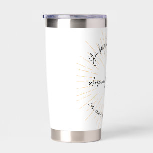 White perfect peace tumbler
