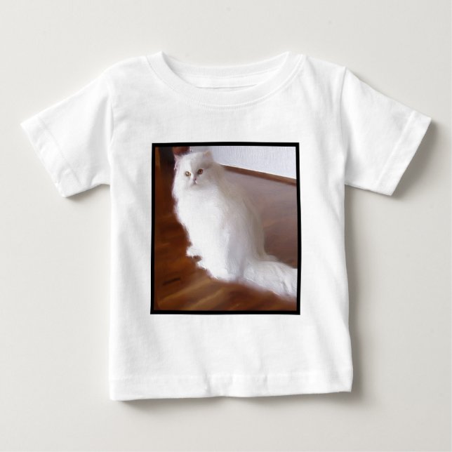 White Persian Cat baby shirt (Front)