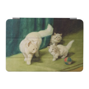White Persian Cat with Two Kittens iPad Mini Cover
