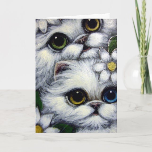 WHITE PERSIAN CATS ODD EYE CUSTOMIZE Card (Front)