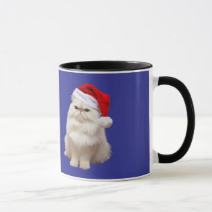 White Persian Christmas Mug