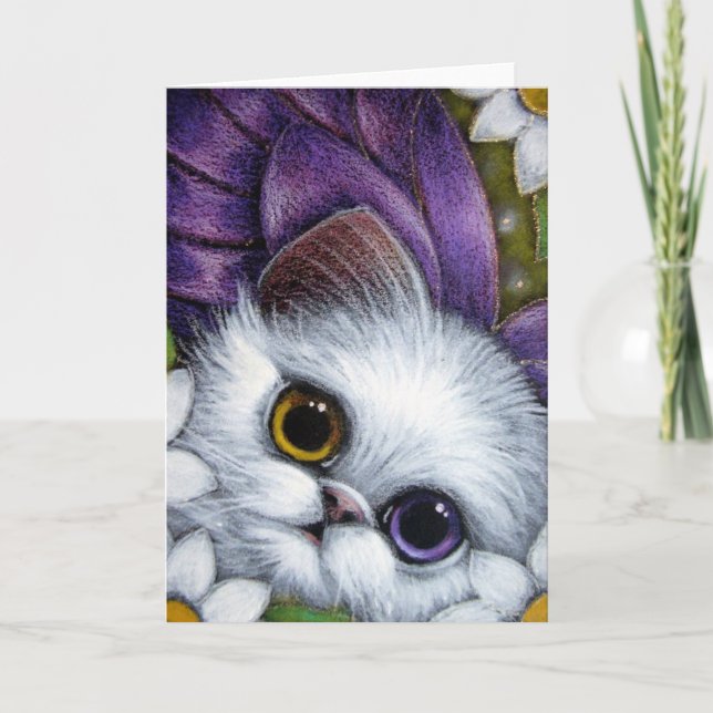 WHITE PERSIAN FAIRY CAT ODD EYE CUSTOMIZE Card (Front)