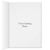 White Persian in a Party Hat - Cat Art Card (Inside (Right))