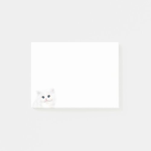 White persian kitten face post_it notes
