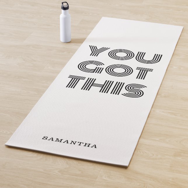 White Personalised YOU GOT THIS Motivational    Yoga Mat (In Situ)