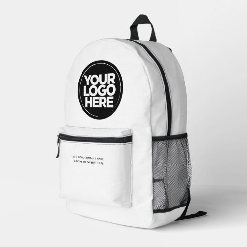 White  Personalized Corporate Logo and Text Printed Backpack