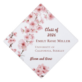 White Personalized Graduation Cap Topper 2026