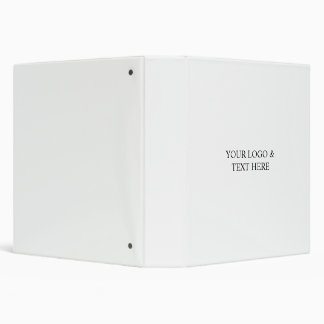 White Personalized – Your Logo & Text Here 3 Ring Binder