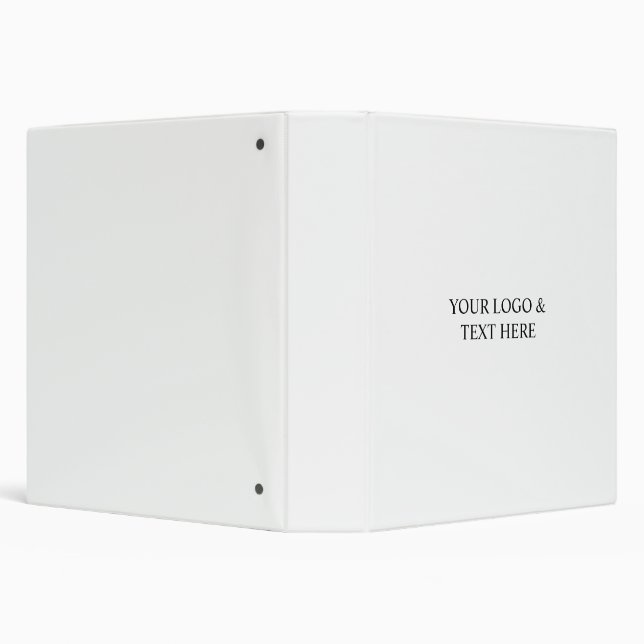 White Personalized – Your Logo & Text Here 3 Ring Binder (Background)