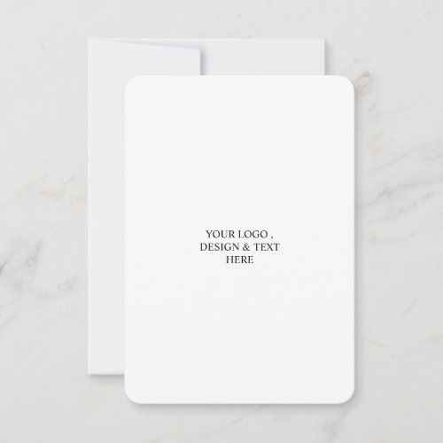 White Personalized – Your Logo & Text Here  Announcement