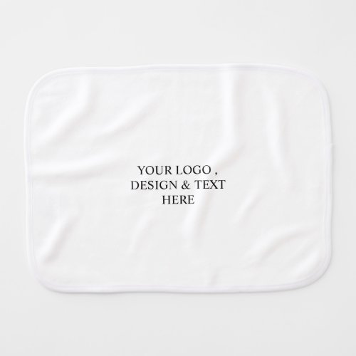 White Personalized – Your Logo & Text Here Baby Burp Cloth
