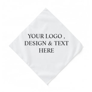 White Personalized – Your Logo & Text Here Bandana