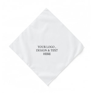White Personalized – Your Logo & Text Here Bandana